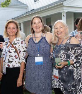 Charlotte Jameson poses with guests at the 2021 annual event.