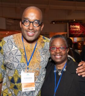 Michael Dorsey and Renee Wallace pose for a photo at the 2023 annual event